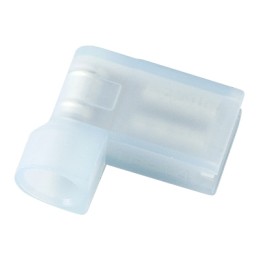 100 pcs - RS PRO Blue Insulated Female Spade Connector, Flag Terminal, 0.8 x 4.75mm Tab Size, 1.5mm² to 2.5mm²