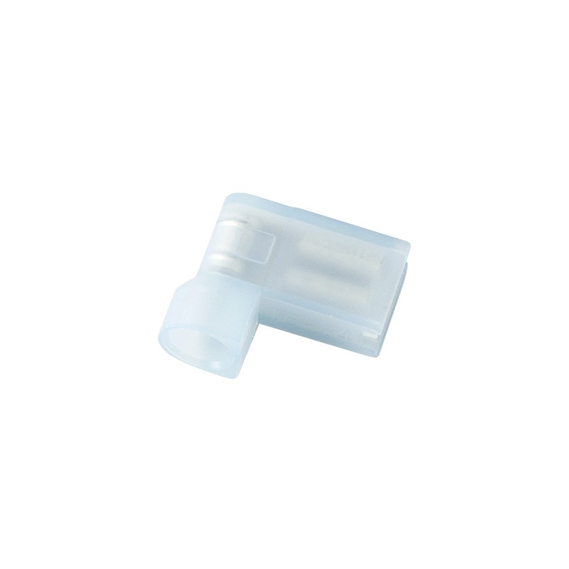 100 pcs - RS PRO Blue Insulated Female Spade Connector, Flag Terminal, 0.8 x 4.75mm Tab Size, 1.5mm² to 2.5mm²