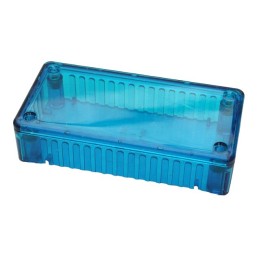 1 pcs - Hammond 1591 Series Transparent Blue Polycarbonate Enclosure, IP54, Transparent Blue Lid, 100 x 50 x 25mm