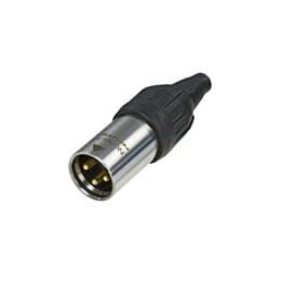 1 pcs : NC3MX-TOP - XLR Connectors Cable end TOP series 3 pin male - stainless/gold - IP 65 and UV rated (RCX3M-Z-002-0)