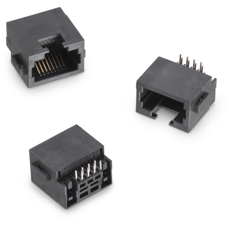 5 pcs - Wurth Elektronik WR-MJ Series Female RJ45 Connector, Through Hole