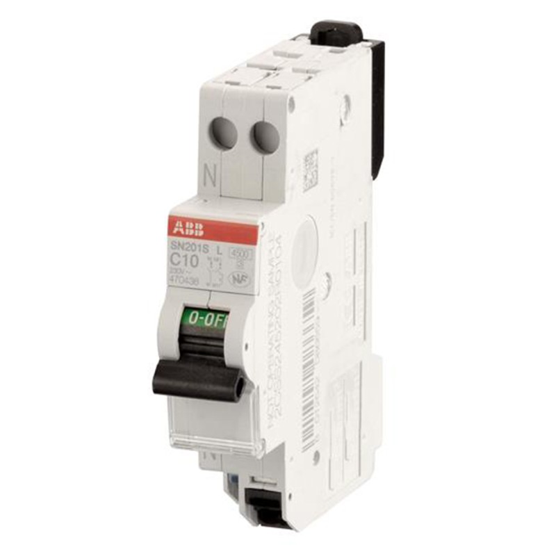 1 pcs - ABB SN201 MCB, 1P+N, 32A Curve C, 230V AC, 4.5 kA Breaking Capacity