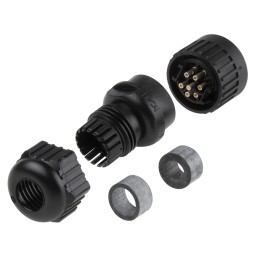 100 pcs - Hirschmann Circular Connector, 7 Contacts, Cable Mount, M22 Connector, Socket, Female, IP67, CA Series