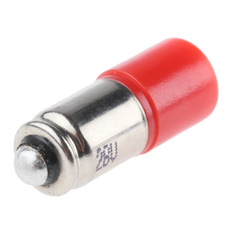 1 pcs - RS PRO Red LED Indicator Lamp, 28V ac/dc, Midget Groove Base, 6mm Diameter, 1750mcd