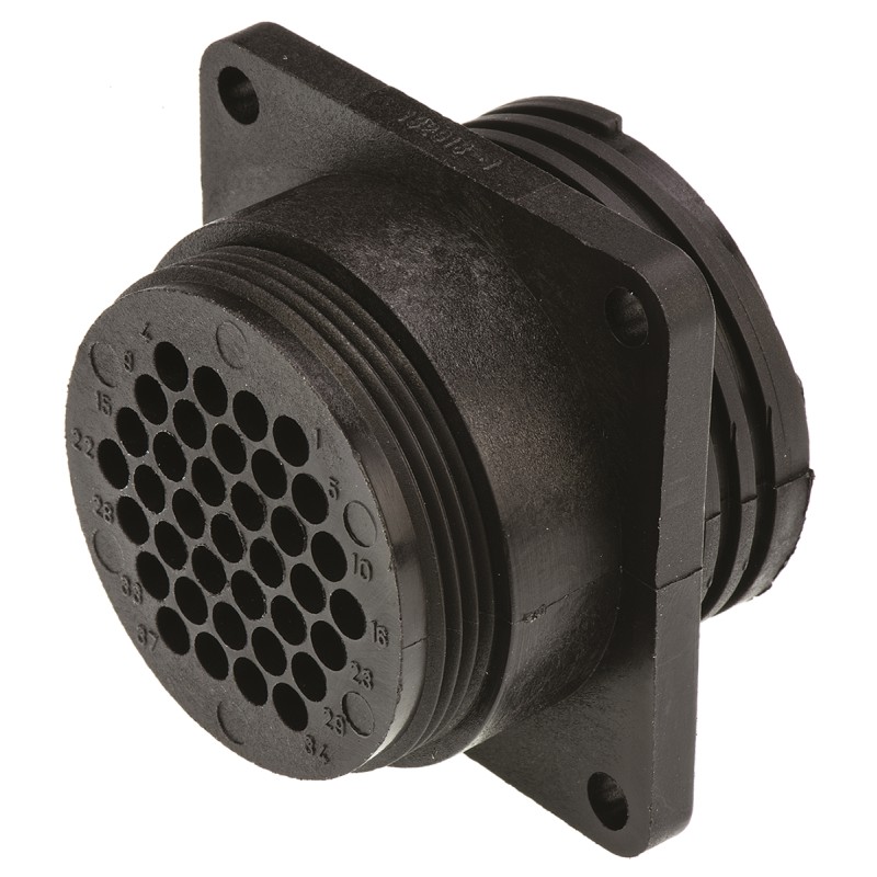 100 pcs - TE Connectivity Circular Connector, 37 Contacts, Panel Mount, Socket, Male, CPC Series 1 Series
