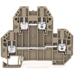 5 pcs - RS PRO Beige Feed Through Terminal Block, Double-Level, Screw Termination