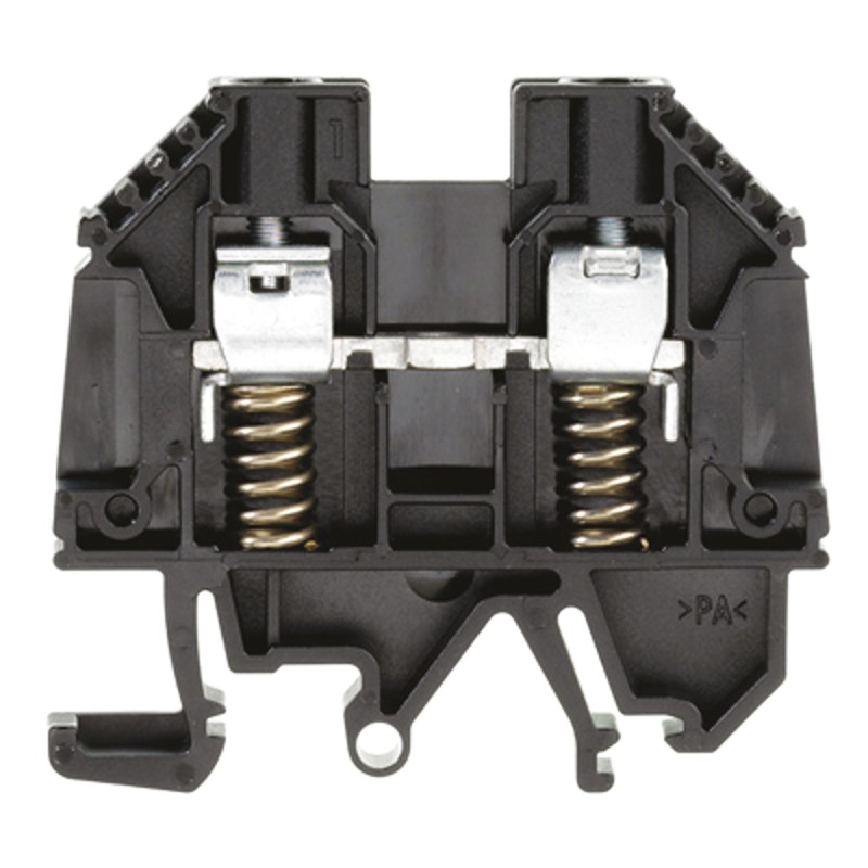 5 pcs - Weidmuller W Series Black Feed Through Terminal Block, 0.5 - 10mm², Single-Level, Screw Termination