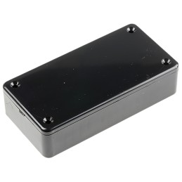 1 pcs - Hammond 1591 Series Black Flame Retardant ABS Enclosure, IP54, Black Lid, 100 x 50 x 25mm