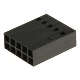 5 pcs - TE Connectivity, AMPMODU Short Point Female Connector Housing, 2.54mm Pitch, 10 Way, 2 Row