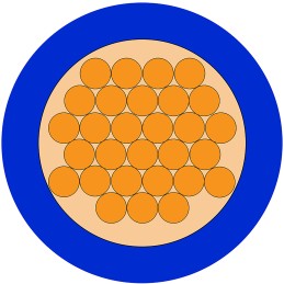 1 Reel of 100 M - RS PRO Blue 6 mm² Hook Up Wire, 75/0.3 mm, 100m, PVC Insulation