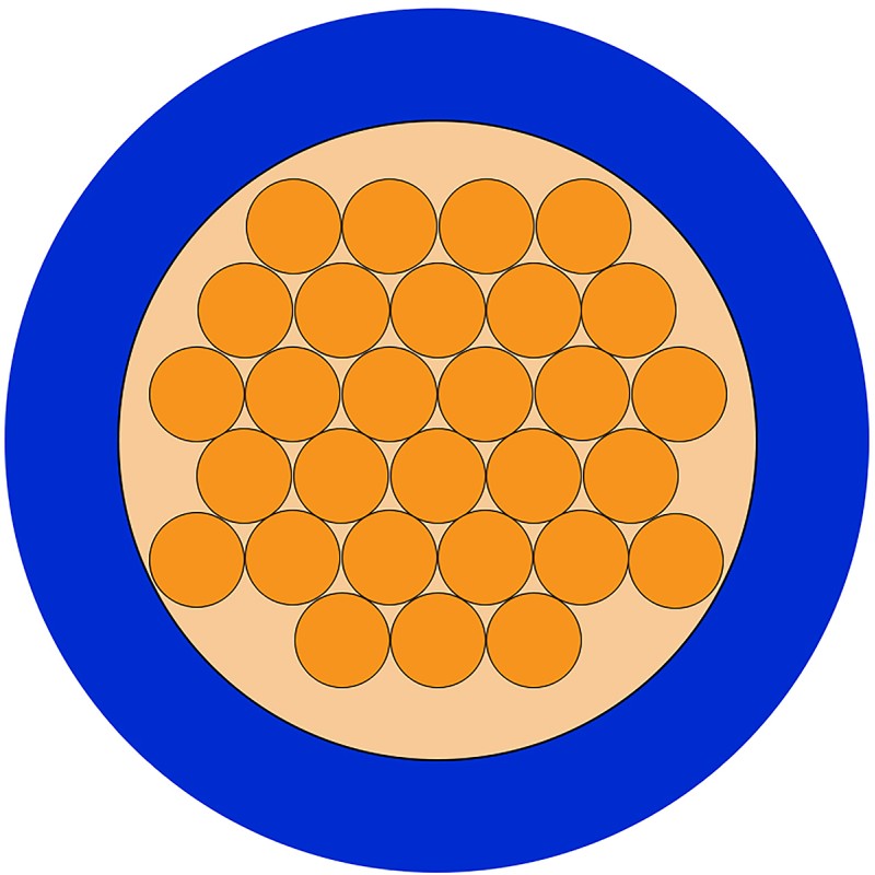 1 Reel of 100 M - RS PRO Blue 6 mm² Hook Up Wire, 75/0.3 mm, 100m, PVC Insulation