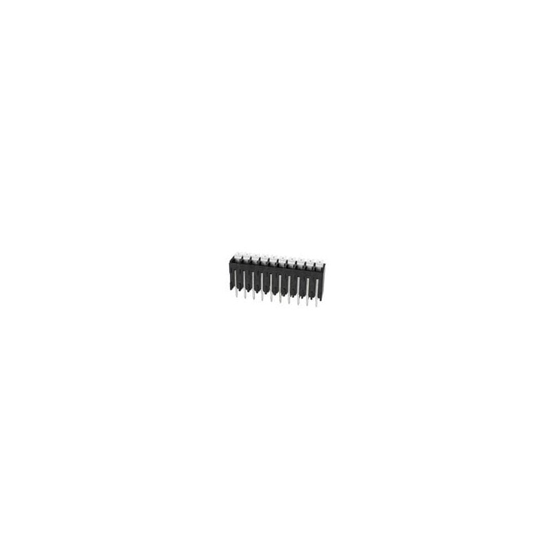 1 pcs : TBLH10V-350-10BK - Fixed Terminal Blocks Terminal block, screwless, High Temp, 3.5, Vertical, 10, Black w Gray Button