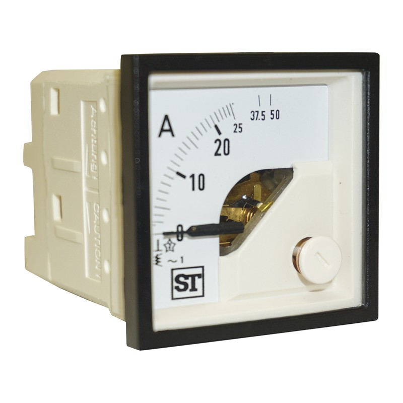 1 pcs - Sifam Tinsley Sigma Analogue Panel Ammeter 25A AC, 48mm x 48mm Moving Iron