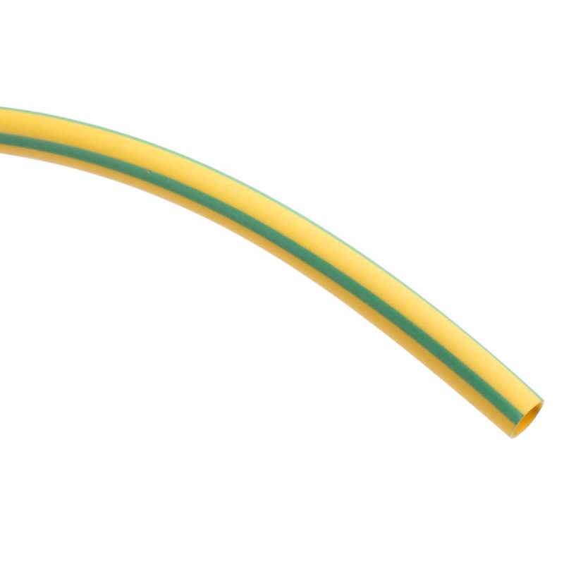 10 pcs - RS PRO Heat Shrink Tubing, Green, Yellow 3mm Sleeve Dia. x 10m Length 3:1 Ratio