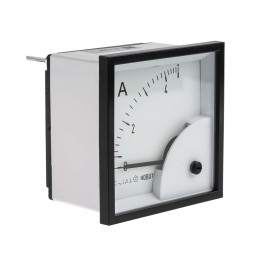 1 pcs - HOBUT D72SD Analogue Panel Ammeter 0/5A Direct Connected AC, 72mm x 72mm Moving Iron