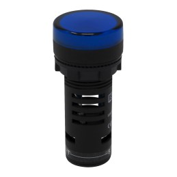 1 pcs - RS PRO, Panel Mount Blue LED Pilot Light, 22mm Cutout, IP65, Round, 230V ac