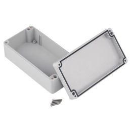 1 pcs - RS PRO Grey ABS Enclosure, IP67, IK09, Grey Lid, 158.15 x 82.2 x 54.9mm