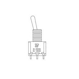 1 pcs : A215SYZQ04 - Toggle Switches SP3T 5AMP PANEL TOGGLE SWITCH
