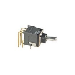 1 pcs : B2RJH - Toggle Switches (ON)-OFF-ON .248 BAT RIGHT ANGL PC .4VA