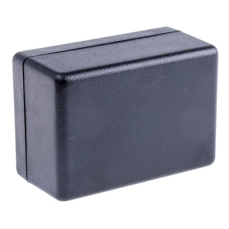 1 pcs - Hammond 1594 Series Black Flame Retardant ABS Enclosure, IP54, Black Lid, 81 x 56 x 28mm