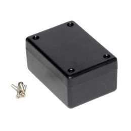 1 pcs - Hammond 1594 Series Black Flame Retardant ABS Enclosure, IP54, Black Lid, 81 x 56 x 28mm