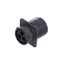 1 pcs : RTS014N3SHEC03 - Standard Circular Connector Sq Flg Rcpt w endcap 3 POS SZ 14 Socket