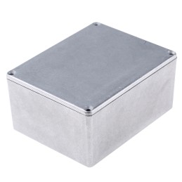 1 pcs - Hammond 1590 Series Natural Die Cast Aluminium Enclosure, IP65, Natural Lid, 119.5 x 94 x 56.5mm