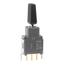 1 pcs : A18KB1-AA - Toggle Switches (ON)OFF(ON) .370 BLK STRT BRKT PC .4VA