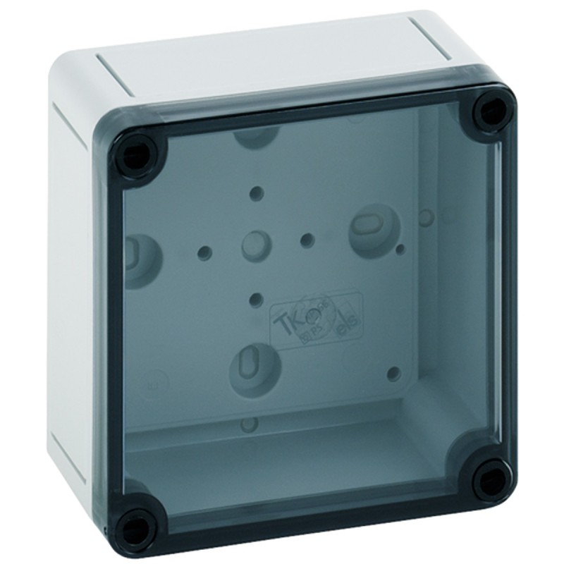 1 pcs - Spelsberg TK PS Series Grey Polystyrene Enclosure, IP66, Transparent Lid, 110 x 110 x 66mm