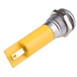 1 pcs - RS PRO Yellow Panel Mount Indicator, 230V ac, 12mm Mounting Hole Size, IP67