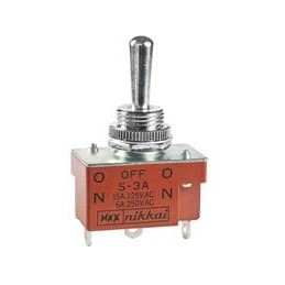 1 pcs : S3A - Toggle Switches ON-OFF-ON SPDT SOLDER LUG