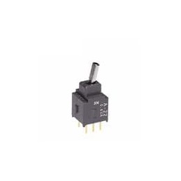 1 pcs : A22HP - Toggle Switches DPDT ON-ON .248 FLAT STRT PC .4VA