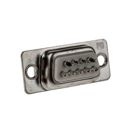 5 pcs - RS PRO 9 Way Panel Mount D-sub Connector Socket, 2.8mm Pitch