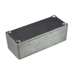 1 pcs - RS PRO Silver Die Cast Aluminium General Purpose Enclosure, IP54, Black Lid, 92 x 38 x 31mm
