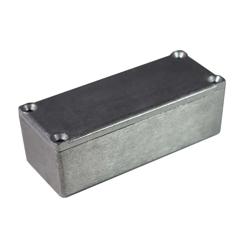 1 pcs - RS PRO Silver Die Cast Aluminium General Purpose Enclosure, IP54, Black Lid, 92 x 38 x 31mm