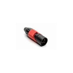 1 pcs : AX3MB2M-AU - XLR Connectors 3P PIN M PLUG BLKGLD W RED MRK SLV