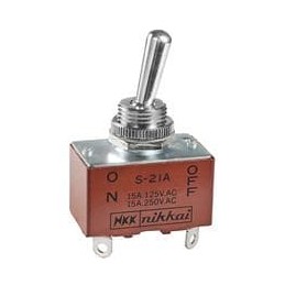 1 pcs : S21A - Toggle Switches ON-NONE-OFF DPST SOLDER LUG