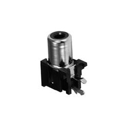 1 pcs : KLPX-0848A-2-W - RCA Phono Connectors PCB RIGHT ANGLE JACK WHITE