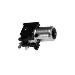 1 pcs : KLPX-0848A-2-B - RCA Phono Connectors PCB RIGHT ANGLE JACK BLACK
