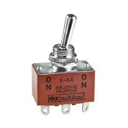 1 pcs : S6A - Toggle Switches DPDT ON-ON MED CAP SOLDER LUG