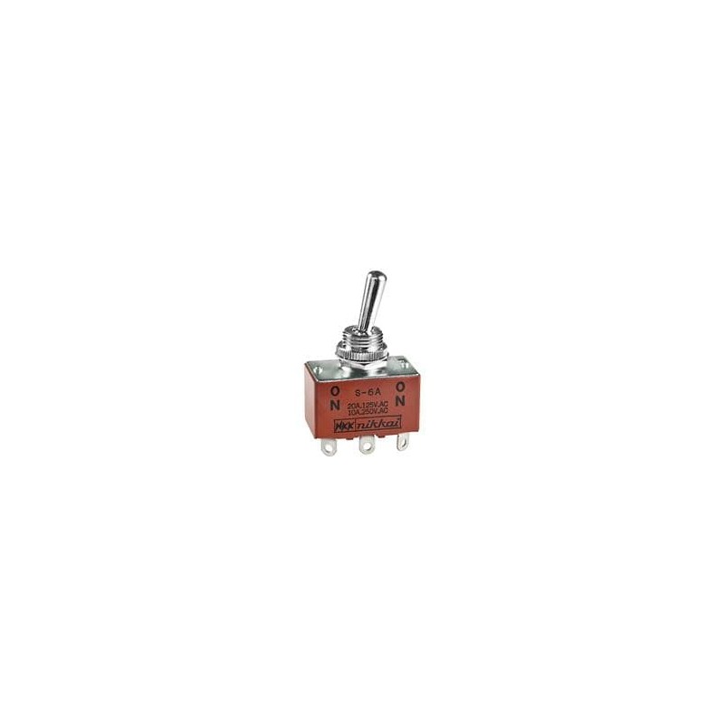 1 pcs : S6A - Toggle Switches DPDT ON-ON MED CAP SOLDER LUG