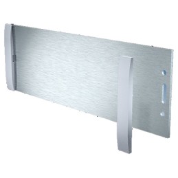 1 pcs - METCASE Transparent Aluminium Front Panel, 65mm H, 2mm W, 200mm L, for Use with Mettec Case