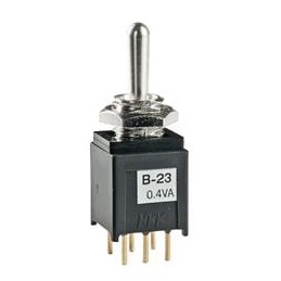 1 pcs : B23A1P - Toggle Switches DPDT ON-OFF-ON