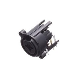 1 pcs : ACJC10AHL BULK - XLR Connectors 1/4' XLR Dual Chassis Mount C Type Stereo Horizontal PCB Latchless Switching XLR