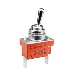 1 pcs : S1AWF - Toggle Switches SPST ON-OFF .250 QC SPLSHPRF BUSHING 15A