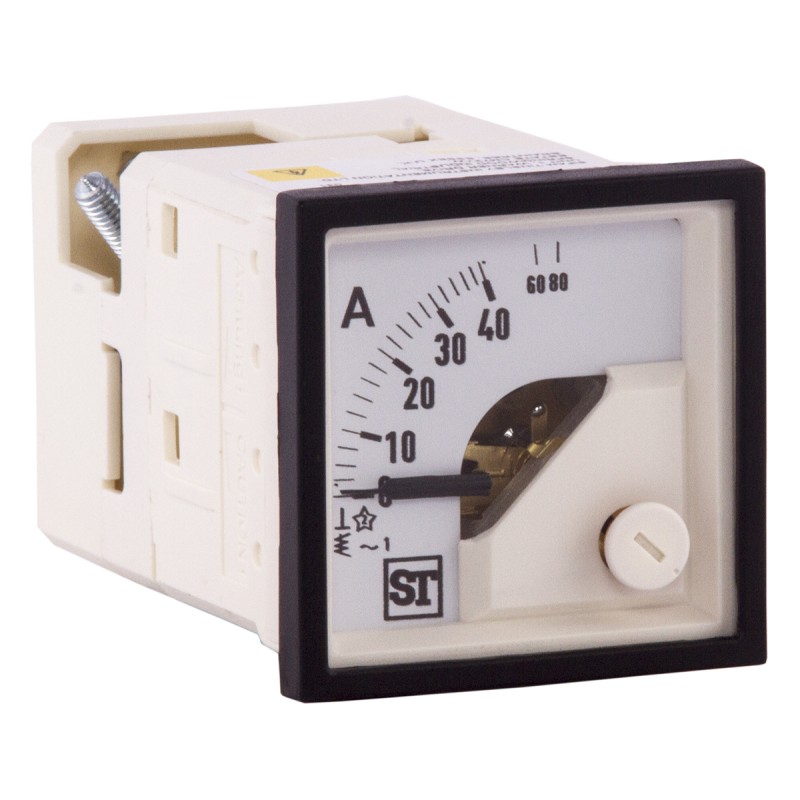 1 pcs - Sifam Tinsley Sigma Analogue Panel Ammeter 40A AC, 48mm x 48mm Moving Iron