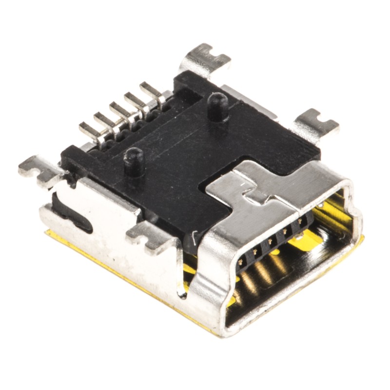 5 pcs - ASSMANN WSW Straight, SMT, Socket Type B USB Connector