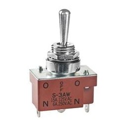 1 pcs : S3AW - Toggle Switches SPDT ON-OFF-ON SOLDER LUG