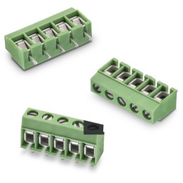 5 pcs - Wurth Elektronik WR-TBL Series PCB Terminal Block, 4-Contact, 5mm Pitch, Through Hole Mount, 1-Row, Solder Termination