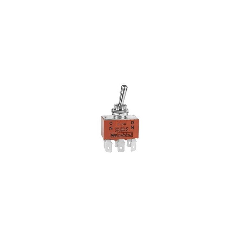 1 pcs : S6F - Toggle Switches ON-NONE-ON DPDT QUICK CONNECT